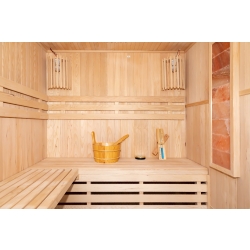 Sauna sucha z piecem MO-EA3 XL 3-osobowa 150x150x200cm 4,5kW